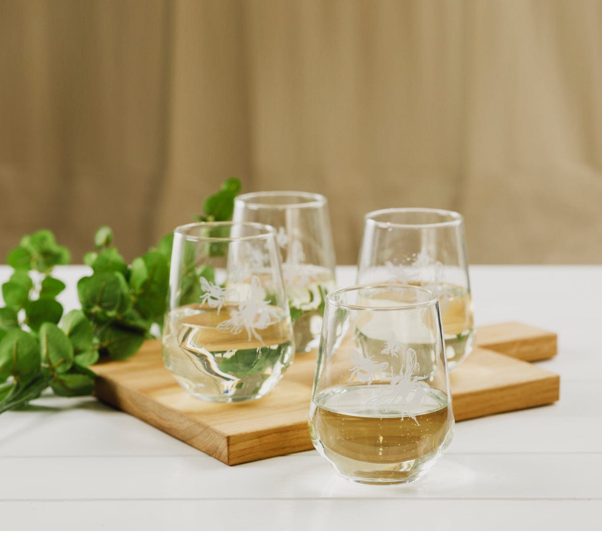 MoodCompanyNL - Cocktailglazen Bijen - 4 stuks - Just Slate Company Scotland - 5060718710009