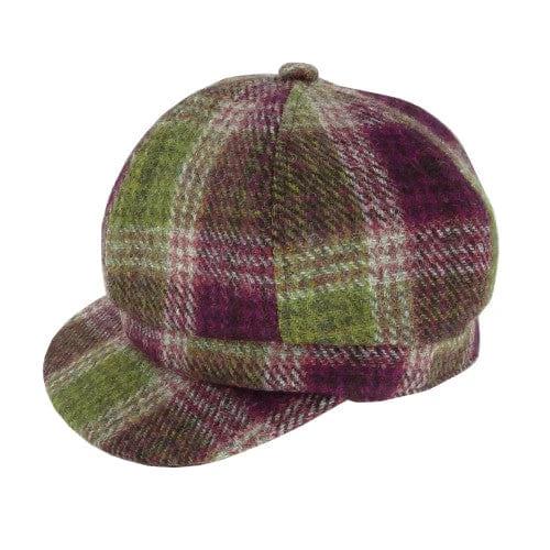 Dames Cap Heide paars en groen - one size - Harris Tweed - Glen Appin of Scotland (kopie) by MoodCompanyNL