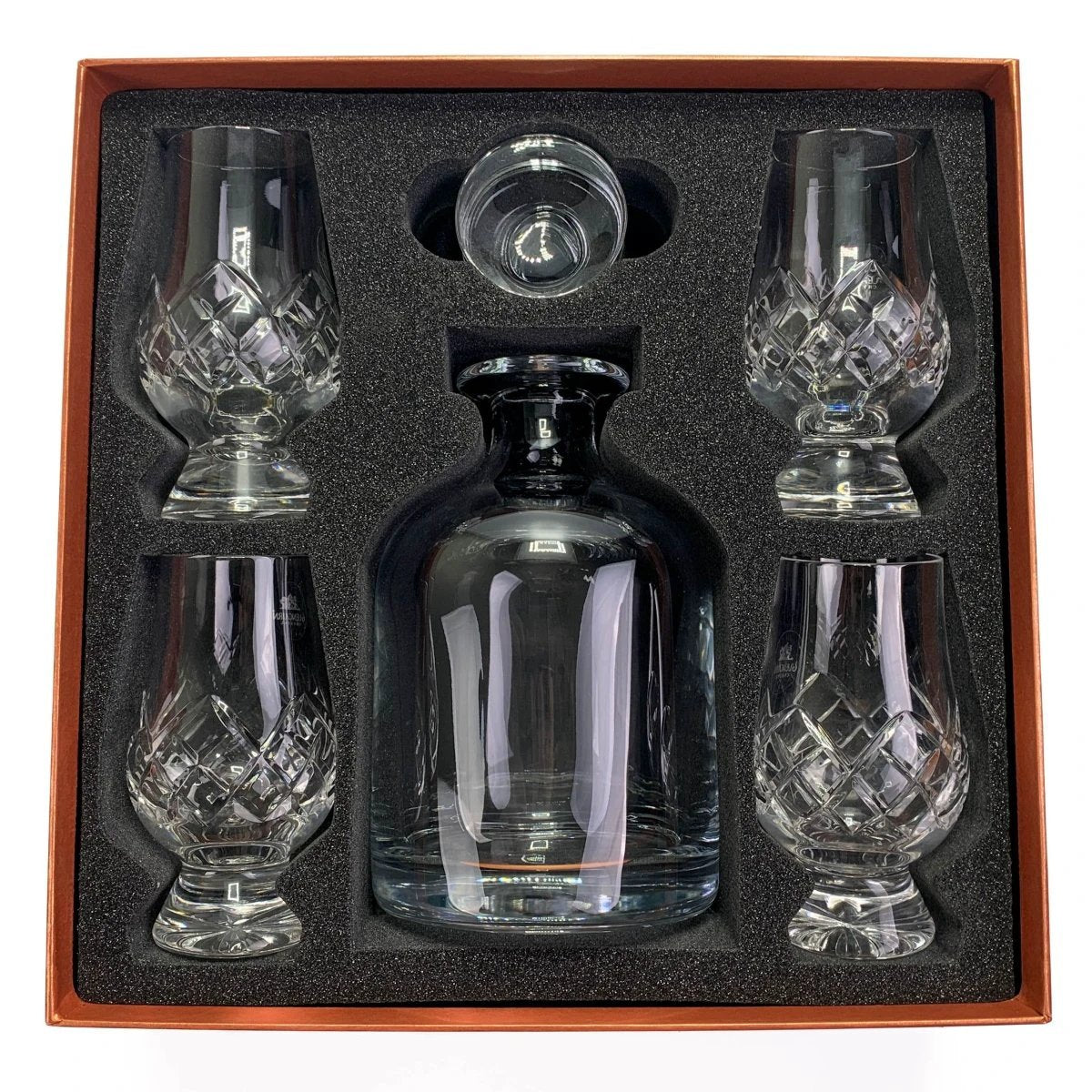 Geschenkset Karaf Iona en 4 Cut Whiskyglazen - Geschenkverpakking - Loodkristal - Glencairn Crystal Scotland by MoodCompanyNL