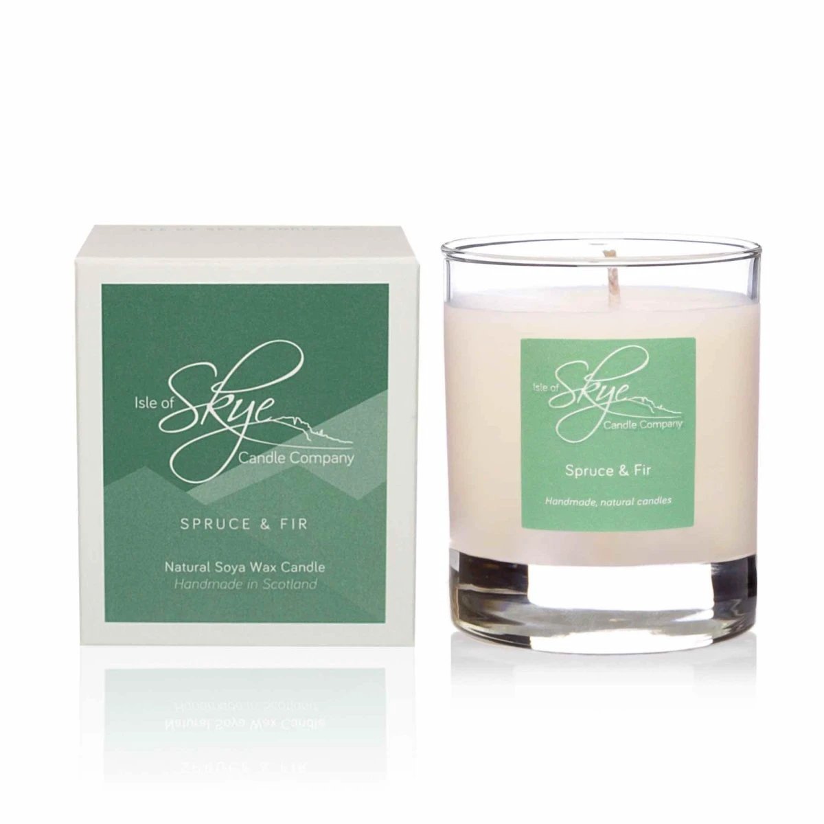 Geurkaars Den en Spar Small - 30 uur - Sojawas - Isle of Skye Candle by MoodCompanyNL