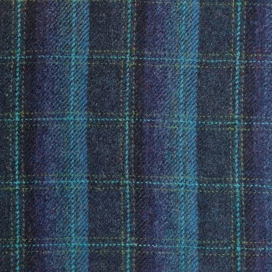 Mood Company - Heupfles Tartan Blauw met Turquoise - Luxe Set - Harris Tweed - Glen Appin of Scotland - 5060959022282