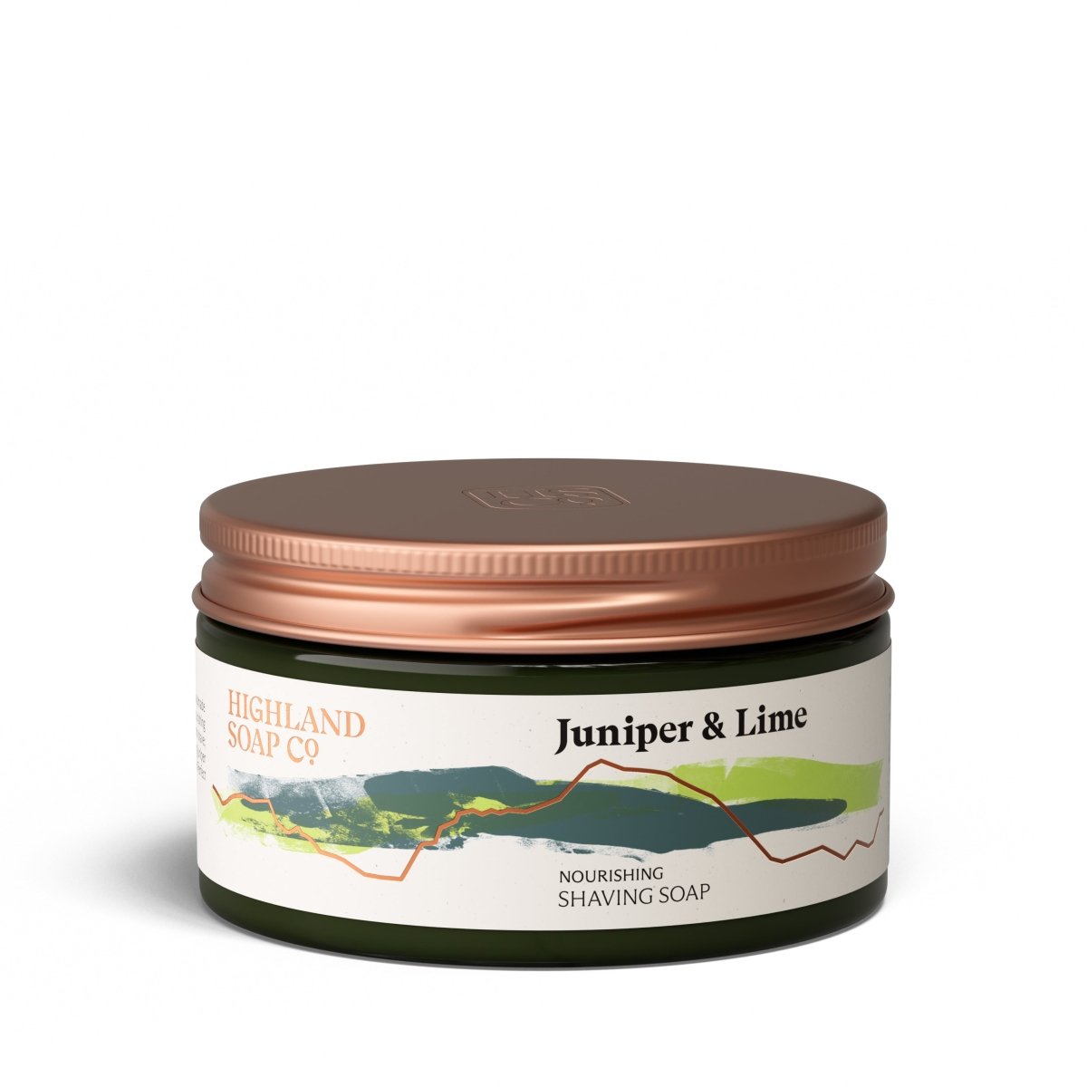 Mood Company - Jeneverbes Scheerzeep 175g (exclusief kwast) - Juniper & Lime - Highland Soap Company -
