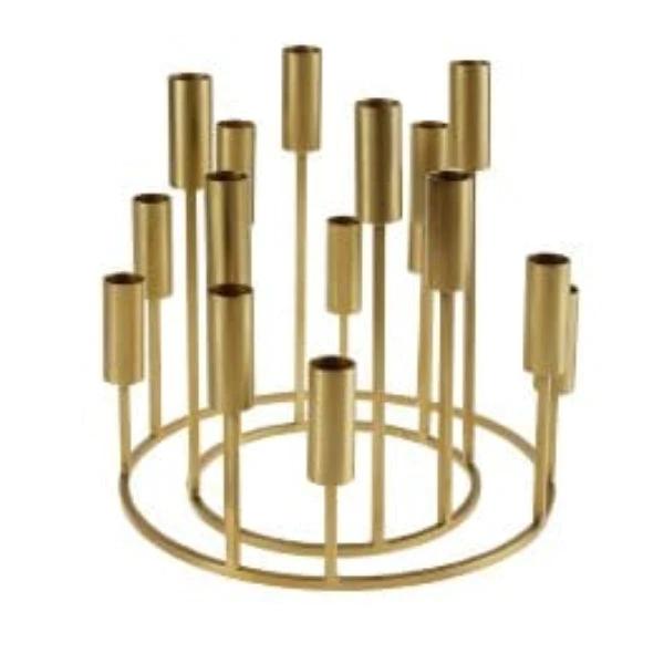 Kaarsenhouder Niva Goud - IJzer - 26,5x27 cm -Werner Voss by MoodCompanyNL