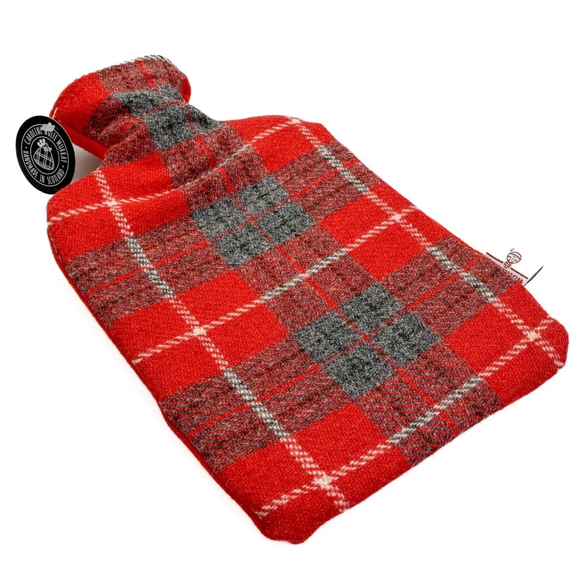 Kruik Rood Grijs - 2 liter - Harris tweed - Handgemaakt in Schotland - Caroline Wolfe Murray by MoodCompanyNL
