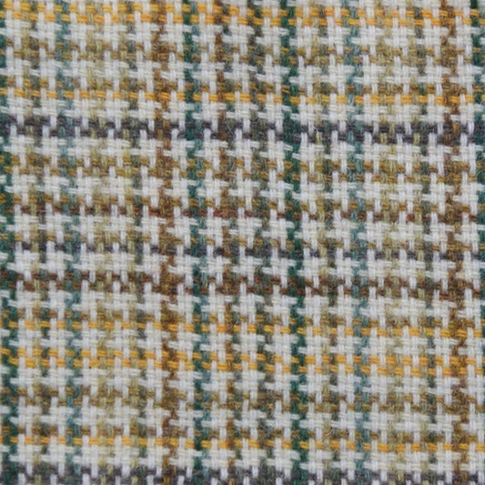 Mini Tas Harris Bervie Geel, groen, bruin dogtooth - 15x20x7,5 - Harris Tweed - Glen Appin of Scotland by MoodCompanyNL