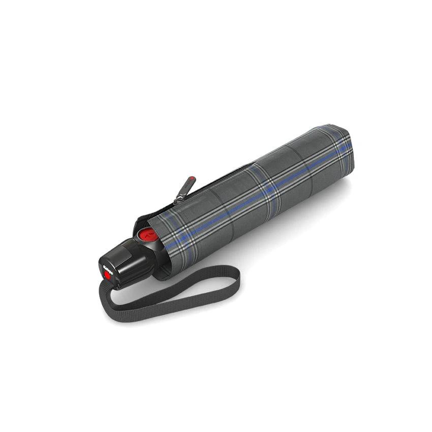 Opvouwbare Paraplu Geruit Grijs - T200 - Dsn 97 cm - Opgevouwen 28 cm - Knirps by MoodCompanyNL