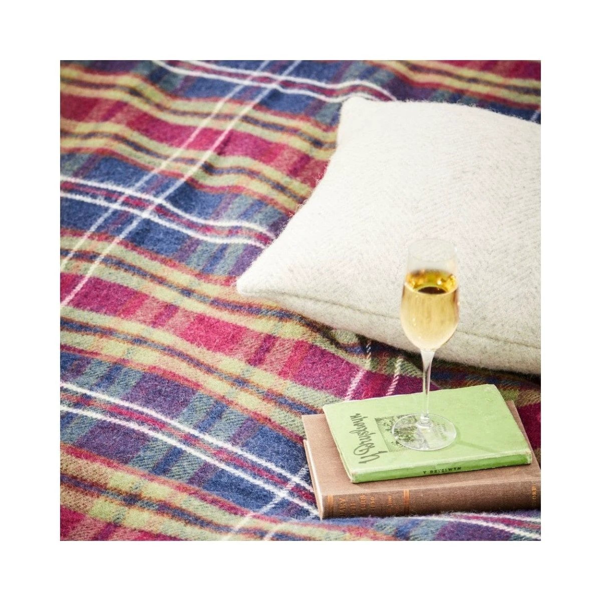 Picknickkleed Polo Tartan Morello - Wol - Waterdicht - 145x183cm - Tweedmill by MoodCompanyNL