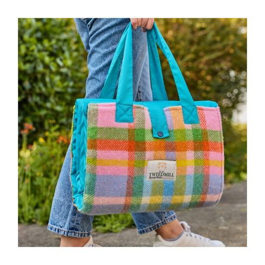 Mood Company - Picknickkleed Rainbow Check - Festival - Waterdicht - 137x170cm - Tweedmill - 5060958306499