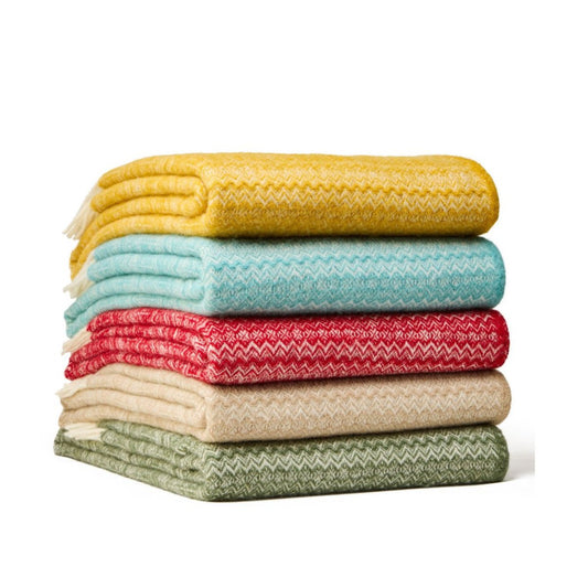 Mood Company - Plaid Fair Isle Rood - 150 x 200 - Nieuw Wol - Tweedmill UK - 5060958306291