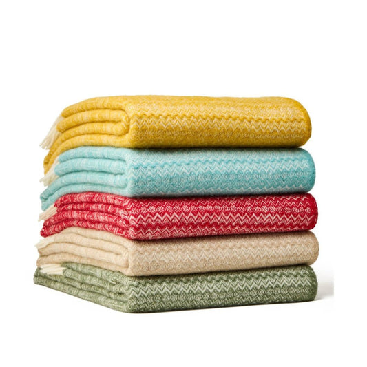 Plaid Fair Isle Rood - 150 x 200 - Nieuw Wol - Tweedmill UK by Mood Company