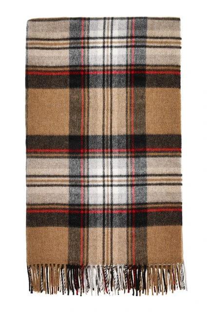 Plaid Tartan Camel Stewart - Merino Lamswol - 140x185 - Bronte by Moon Scotland by MoodCompanyNL