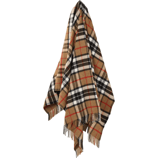 Plaid Tartan Camel Thompson - Merino Lamswol - 140x185 - Bronte by Moon Scotland by MoodCompanyNL