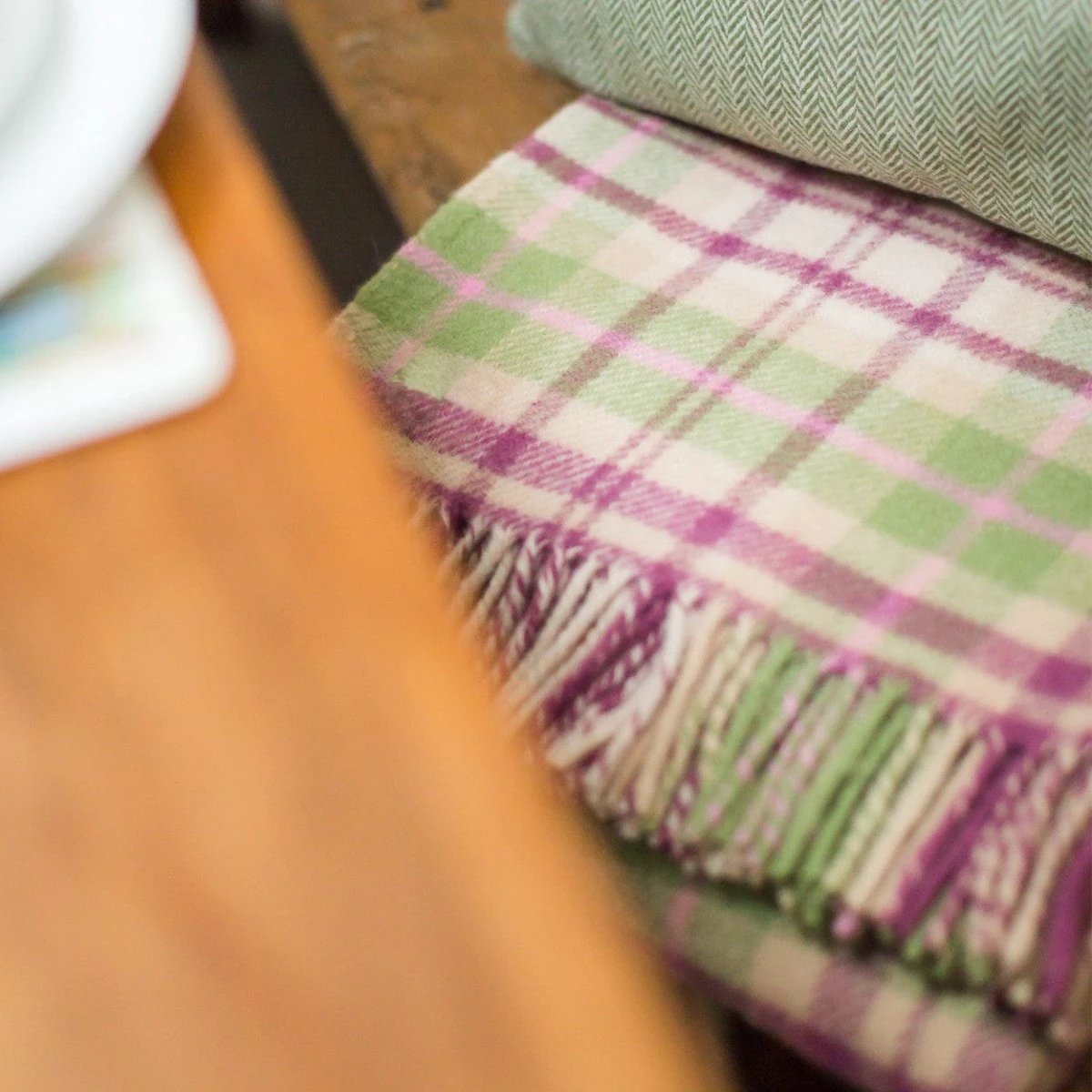 Plaid Tartan Cottage Roze - 150x183 - Nieuw Wol - Tweedmill UK by MoodCompanyNL