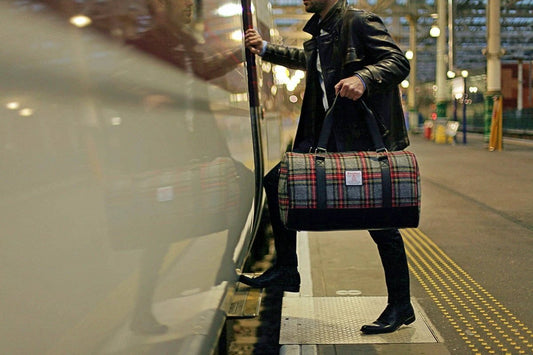 MoodCompanyNL - Reistas Clyde Grijs Rood - Harris Tweed - Extra Groot - Glen Appin of Scotland - 5060631373268