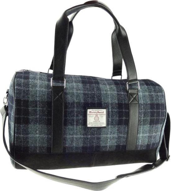 Reistas Clyde Grijs Zwart - Harris Tweed - Extra Groot - Glen Appin of Scotland by MoodCompanyNL