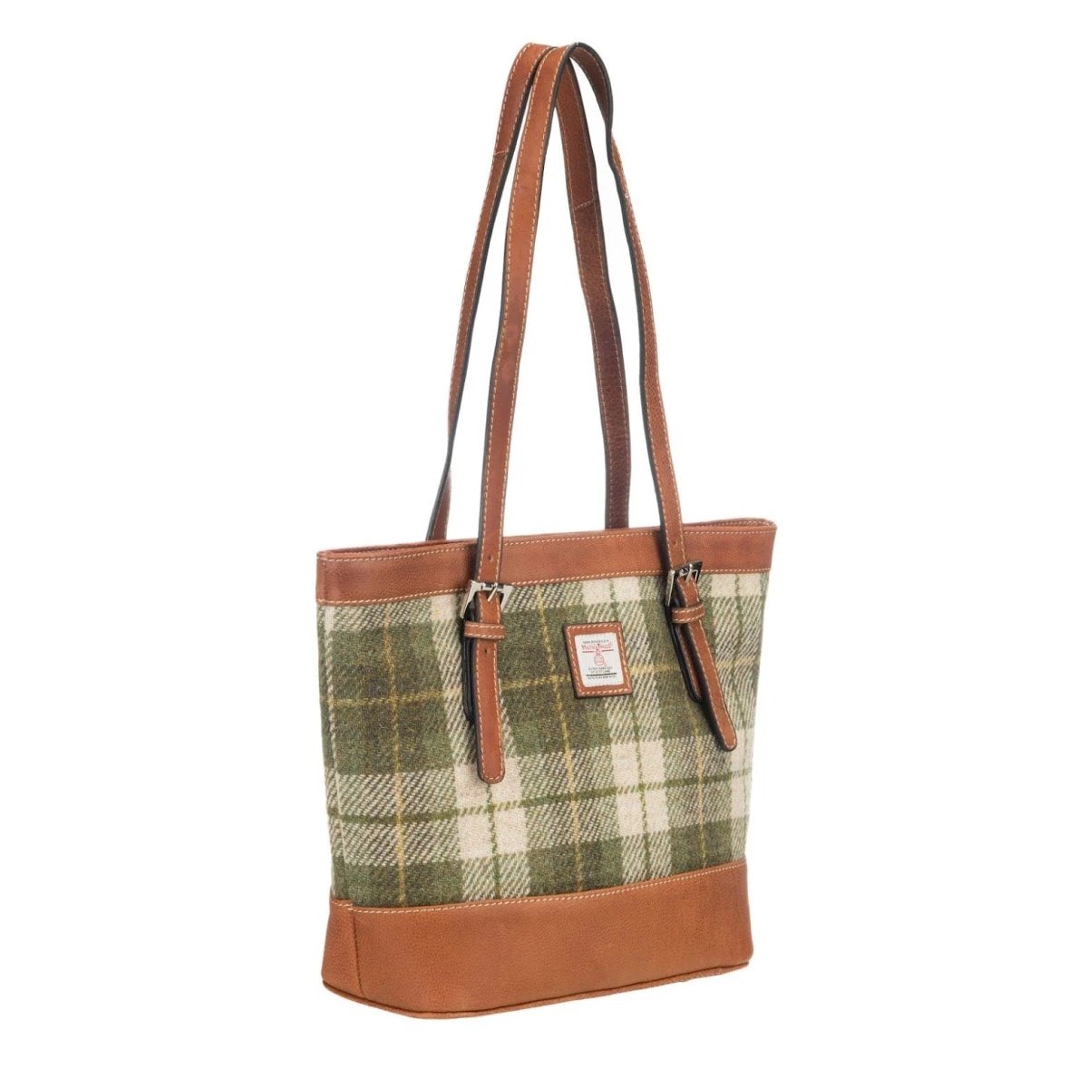 Schoudertas Groene Tartan & Leer | Karaktervol & Praktisch | Das Impex by MoodCompanyNL