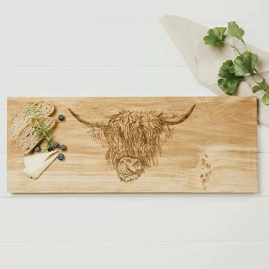 MoodCompanyNL - Serveerplank Shotse Hooglander Groot - 60x25 - Schots Eikenhout - Scottish Made - 5060718712454