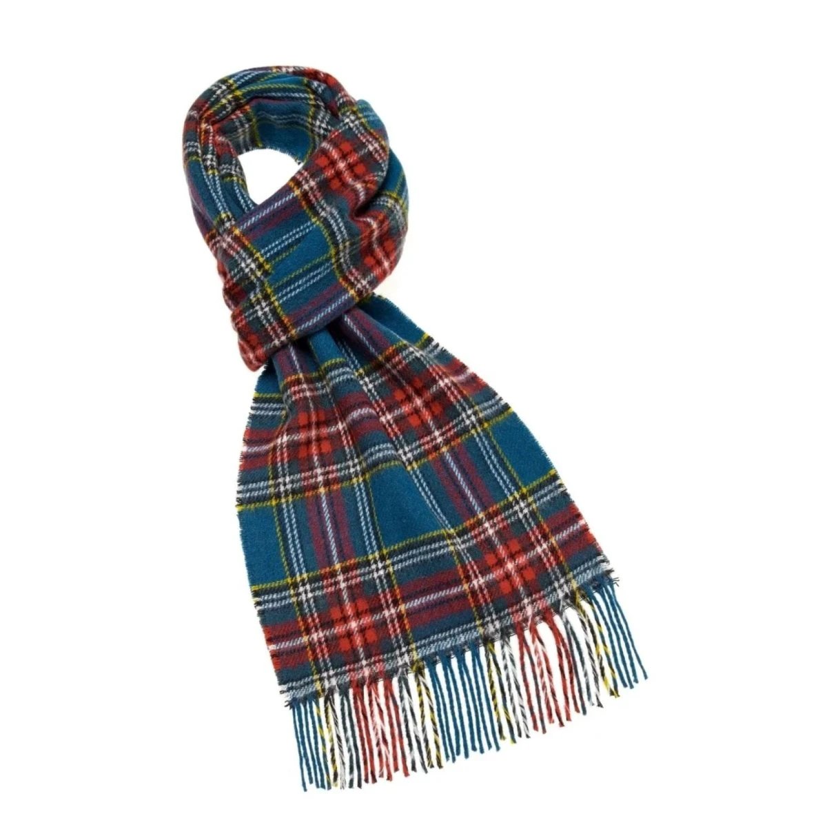 Mood Company - Sjaal Edinburgh Groen (Teal) - Meriono Lamswol - 25 x 190 - Bronte by Moon Scotland - 6095632360305