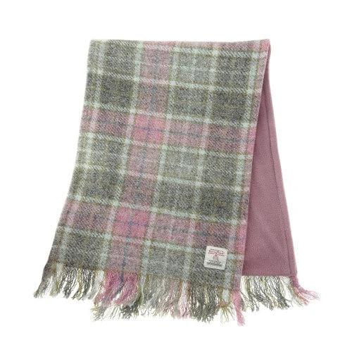 Sjaal Harris Tweed Zacht Roze Buchanan - Zachte Fleece binnenkant - 25 x 155 - Glen Appin of Scotland by MoodCompanyNL