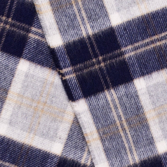 Mood Company - Sjaal Tartan Bannockbane Silver - Merino Lamswol - 25 x 190 - Bronte by Moon - 6095653540564