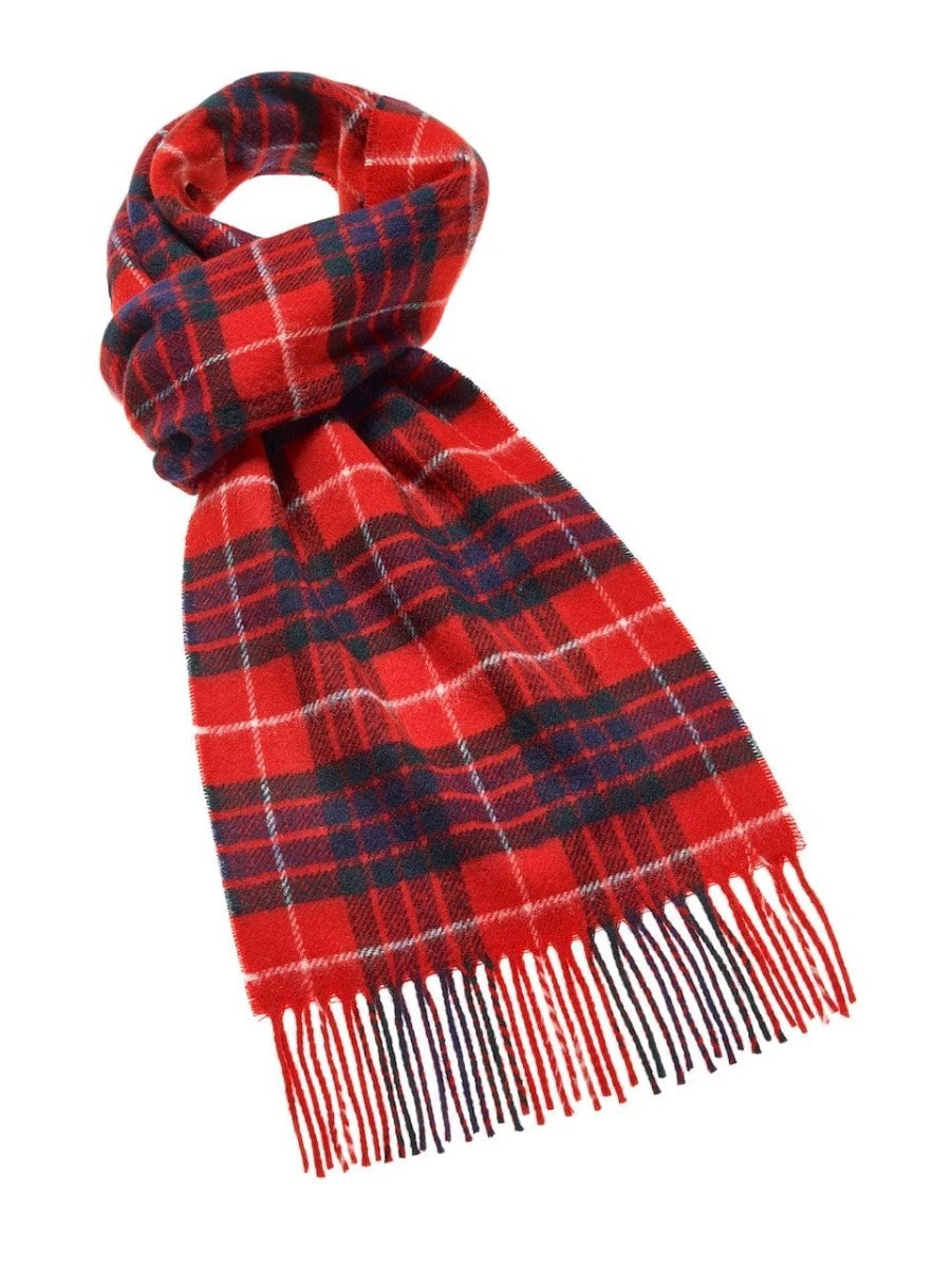Sjaal Tartan Red Fraser - Meriono Lamswol - 25 x 190 - Bronte by Moon Scotland by MoodCompanyNL