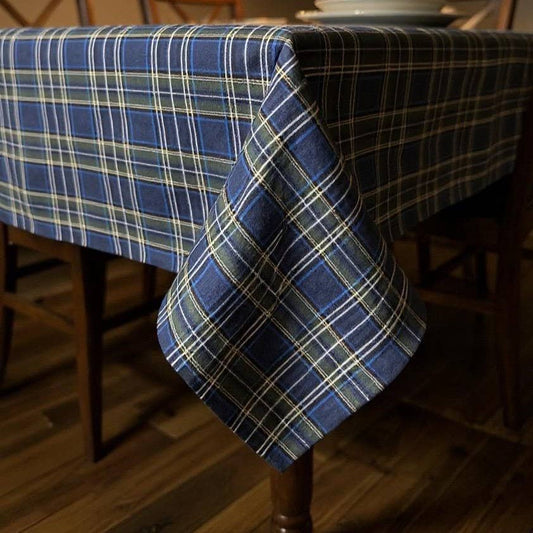 Mood Company - Tafelkleed Tartan Windsor Blauw - Katoen/Polyester - Bamar -