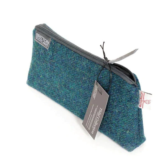 Toilettas Blauwgroen gemêleerd - Harris Tweed - Amy Britton by MoodCompanyNL
