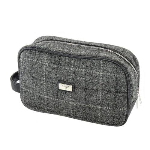 Toilettas Heren Grijs geruit- Harris Tweed - Glen Appin of Scotland by MoodCompanyNL