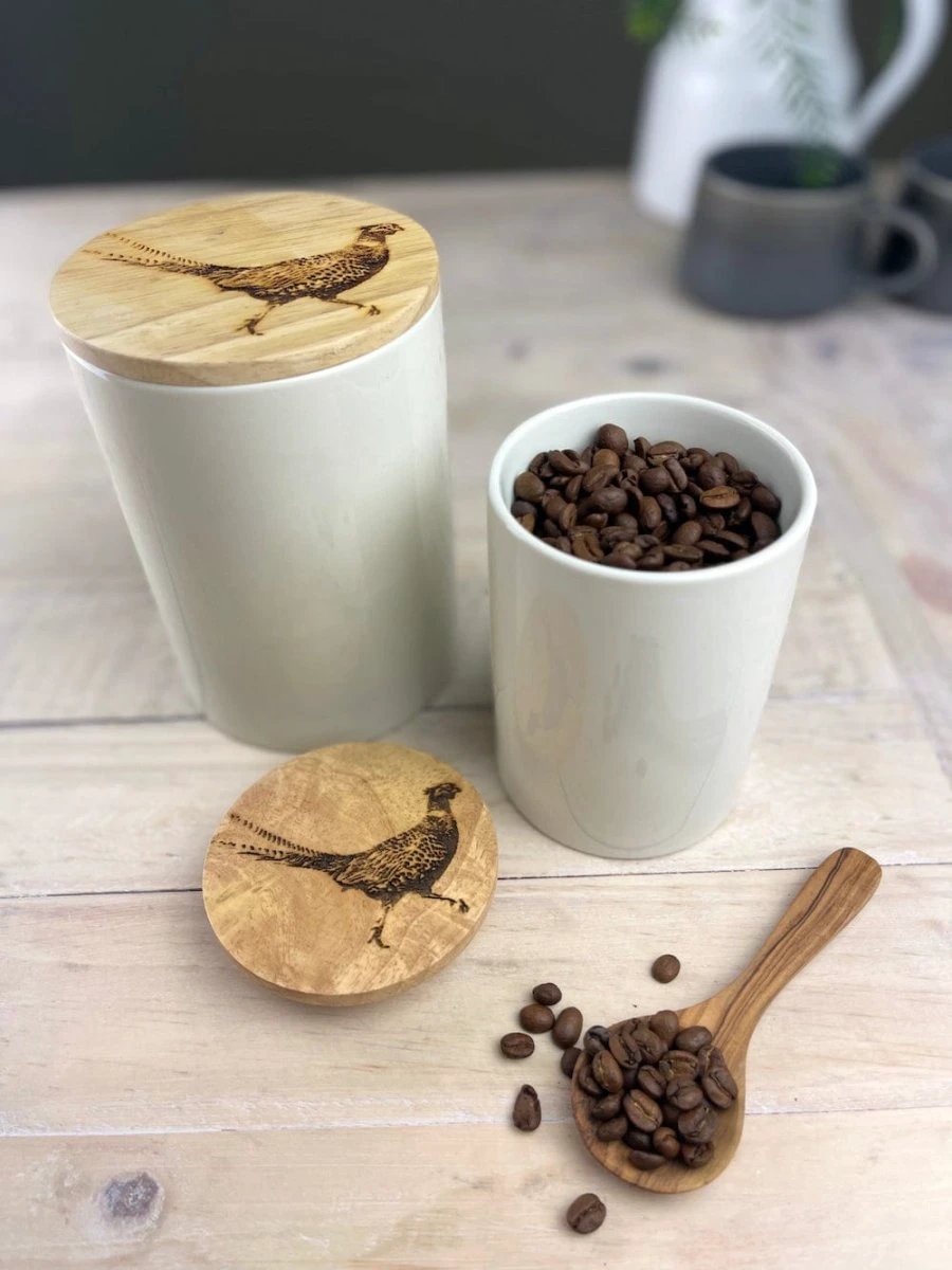 Voorraadpot Fazant Medium - 16x11- Gegraveerd - Scottish Made by MoodCompanyNL