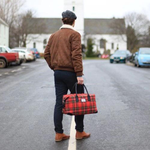 Weekendtas Esk Tartan Royal Stewart - Harris Tweed - Glen Appin of Scotland by MoodCompanyNL