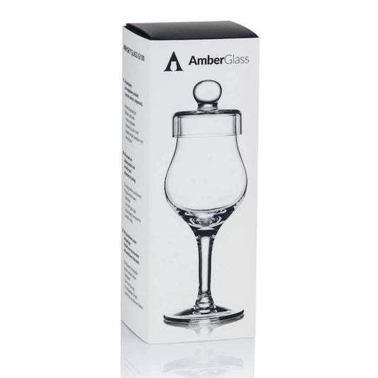 Mood Company - Whiskyglas G100 – 100 ml – met deksel – handgemaakt - Amber Glass - 5905279233973