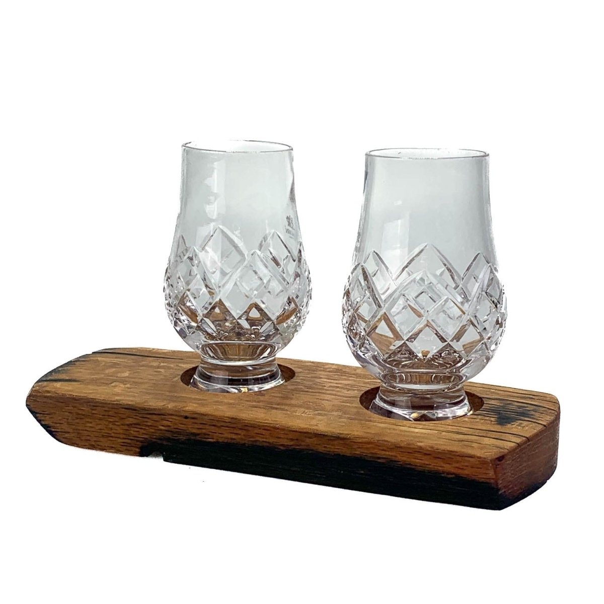 MoodCompanyNL - Whiskyglashouder van oude whiskyvaten met 2 Glencairn Cut Whiskyglazen - Darach en Glencairn Crystal Scotland - 6091021419432