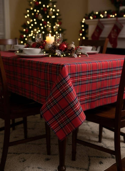 Tartan Tablecloth Windsor Red - Cotton/Polyester - Bamar
