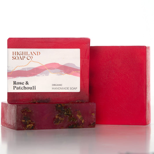 Rose & Patchouli Glycerine Zeep 150g - nieuwe verpakking