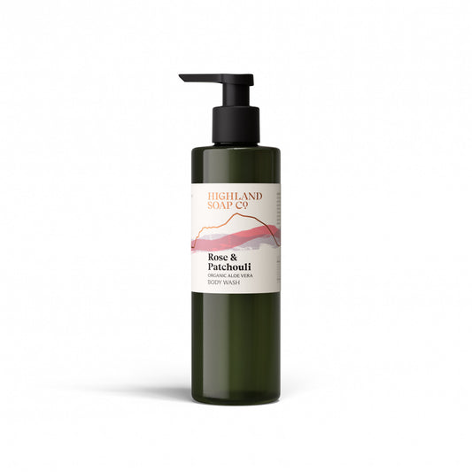 Biologische Douchegel 250ml - Rose & Patchouli - Highland Soap Company