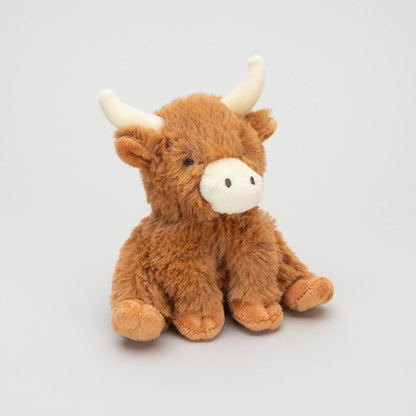 Peluche Vache Highland Mini Marron - 11 cm - Peluche Douce - Jomanda