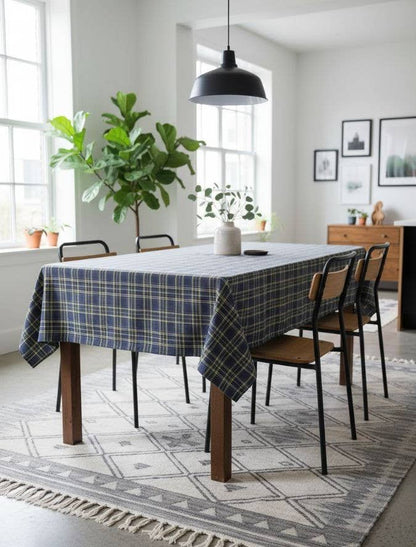 Tartan Tablecloth Windsor Blue - Cotton/Polyester - Bamar