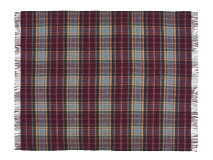 Plaid Winterton Prune - Laine d'Agneau Mérinos - 140x185 - Bronte by Moon Scotland
