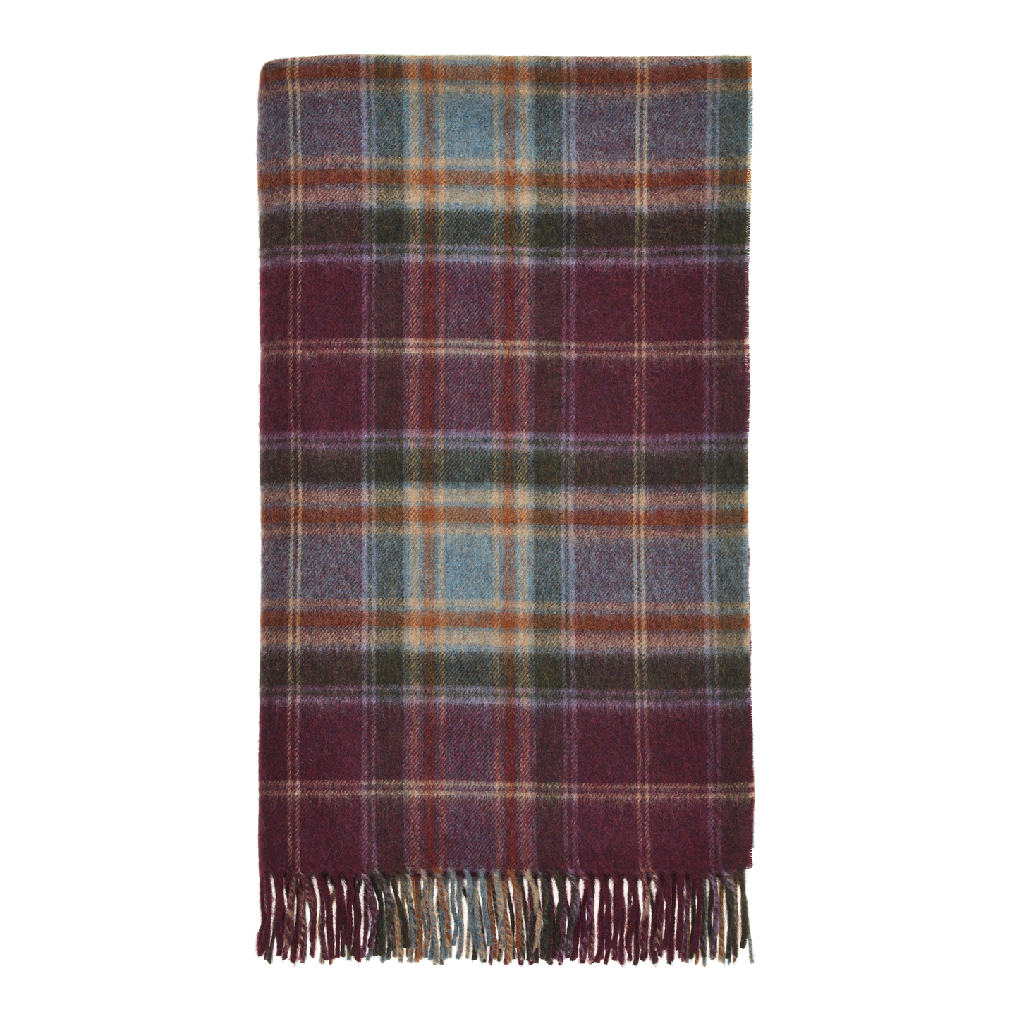 Plaid Winterton Prune - Laine d'Agneau Mérinos - 140x185 - Bronte by Moon Scotland