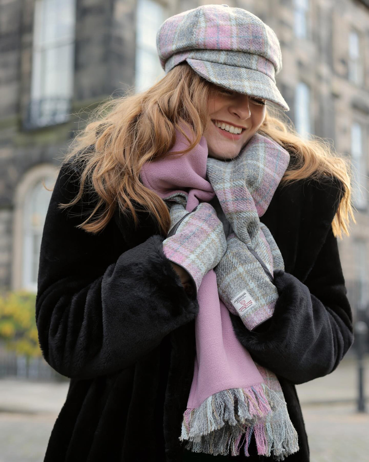 Mini sac de bowling Kilbride Rose Doux Buchanan - 17x20x11 - Harris Tweed - Glen Appin of Scotland