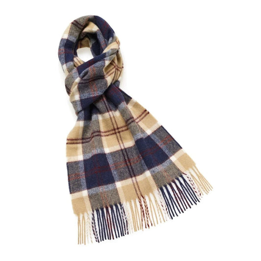 Scarf Tartan Bannockbane Navy - Merino Lambswool - 25 x 190 - Bronte by Moon Scotland