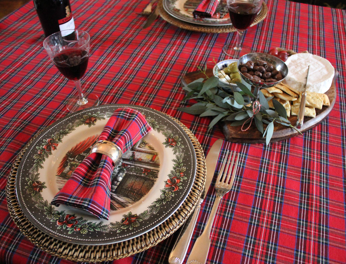 Tartan Tablecloth Windsor Red - Cotton/Polyester - Bamar