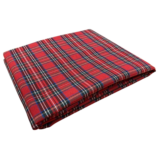 Nappe Tartan Windsor Rouge - Coton/Polyester - Bamar