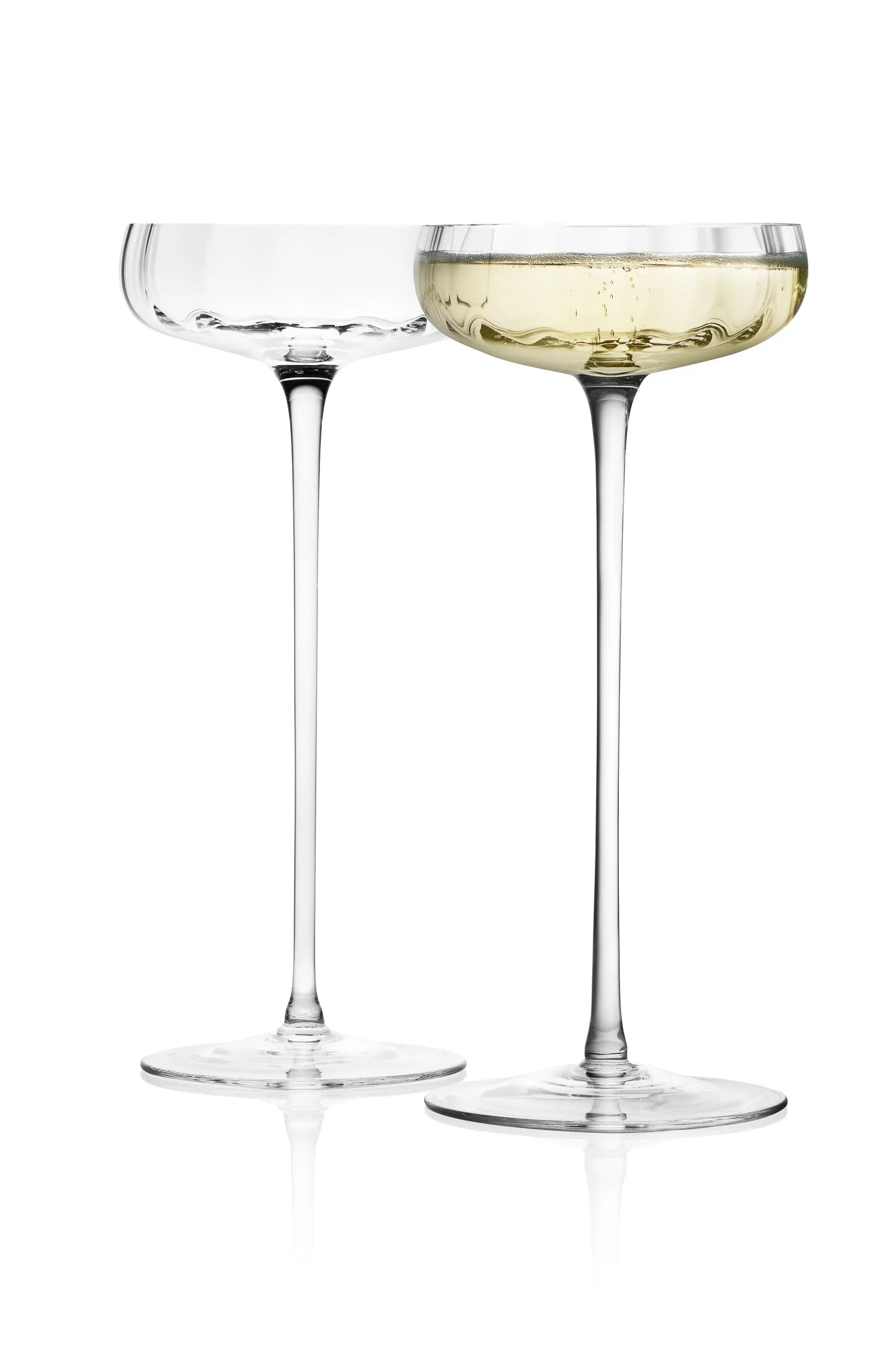 Cocktail & Champagne glas CG100 - Set van 2 - Handgemaakt – Amber Glass by Mood Company
