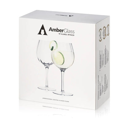 Cocktail & Gin glas CG200 - Set van 2 - Handgemaakt – Amber Glass by Mood Company