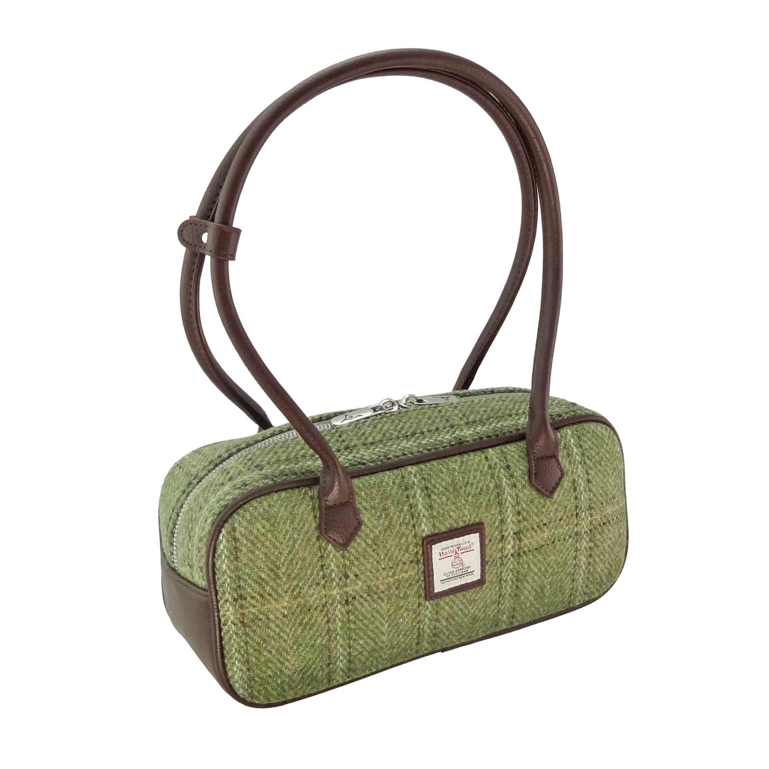 Schoudertas Tora Groen Visgraat - 28x12x9 - Harris Tweed - Glen Appin of Scotland by MoodCompanyNL