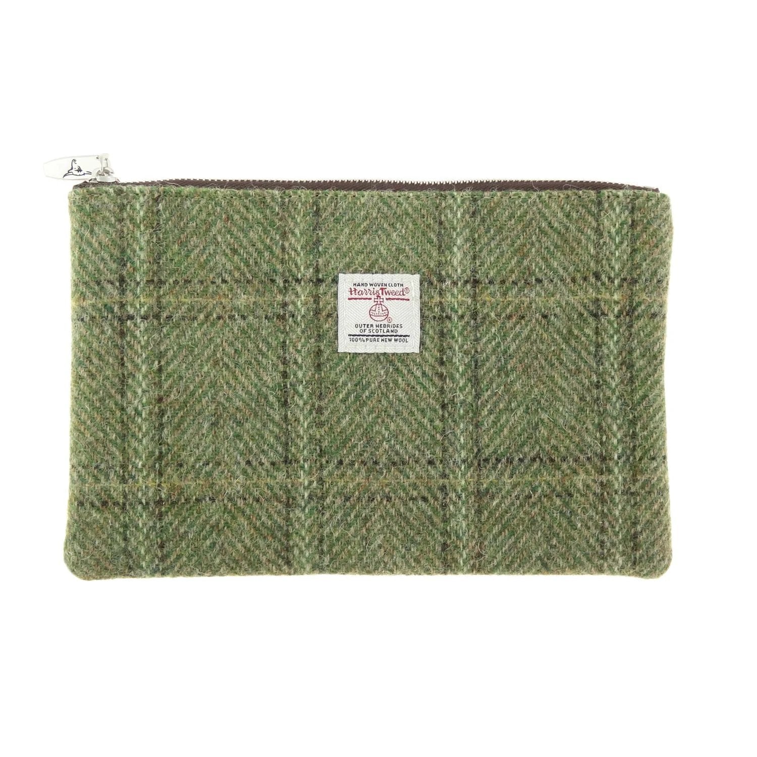 Etui Berneray Groen Visgraat - 22 x 14 - Harris Tweed - Glen Appin of Scotland by MoodCompanyNL
