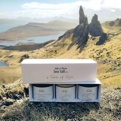 A Taste of Skye – Luxe Cadeauset met 3 x 120g Schots Zeezout by MoodCompanyNL