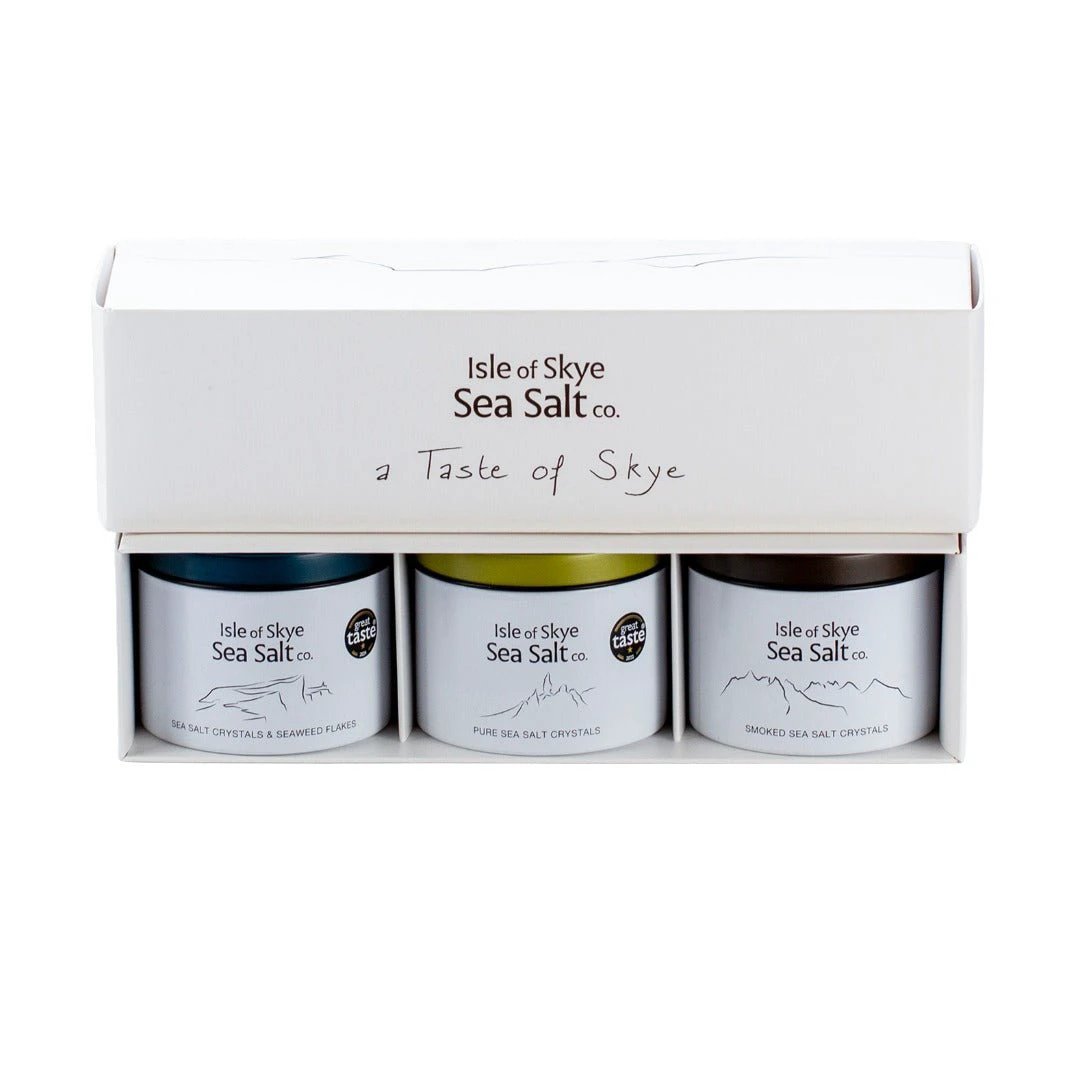A Taste of Skye – Luxe Cadeauset met 3 x 120g Schots Zeezout by MoodCompanyNL