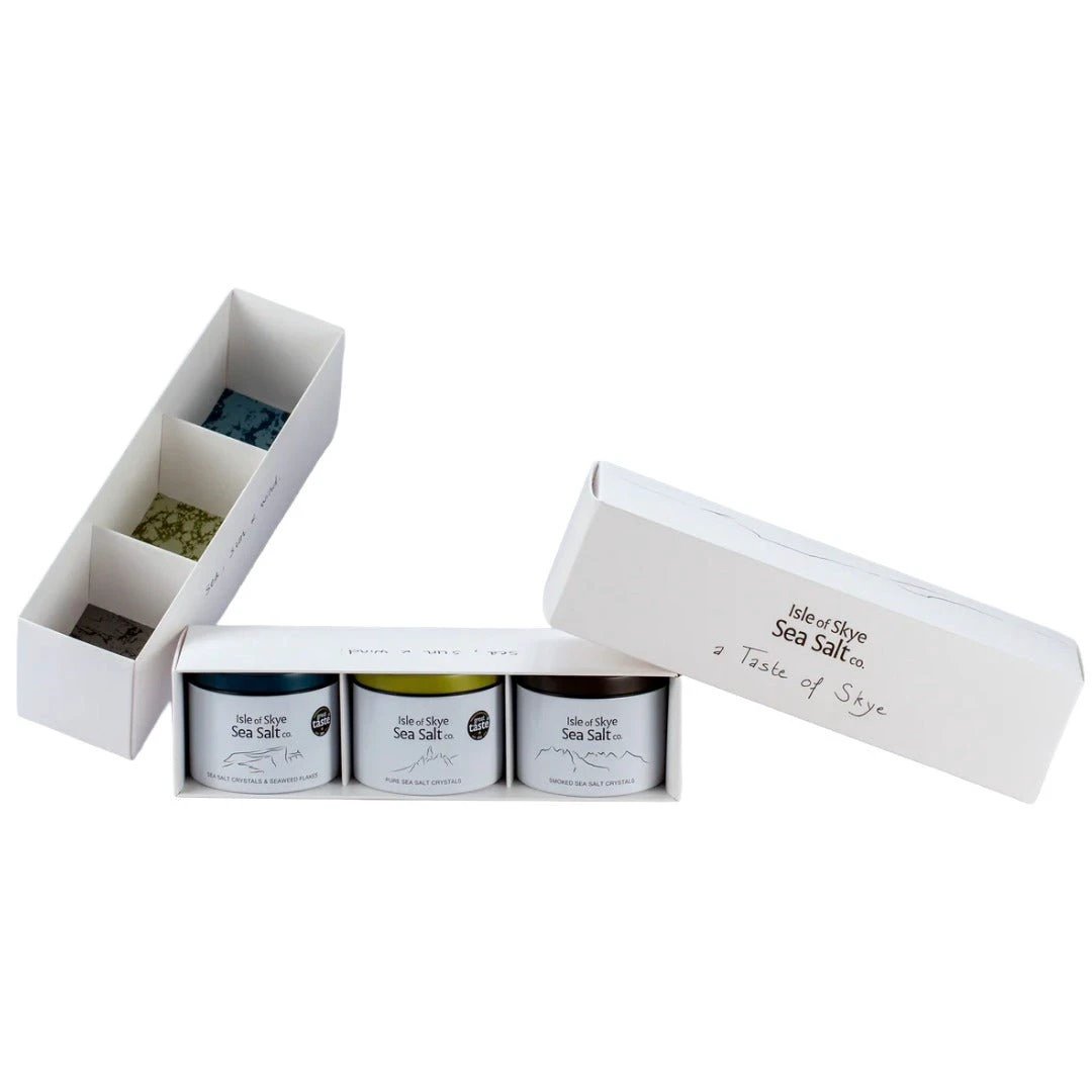 A Taste of Skye – Luxe Cadeauset met 3 x 120g Schots Zeezout by MoodCompanyNL
